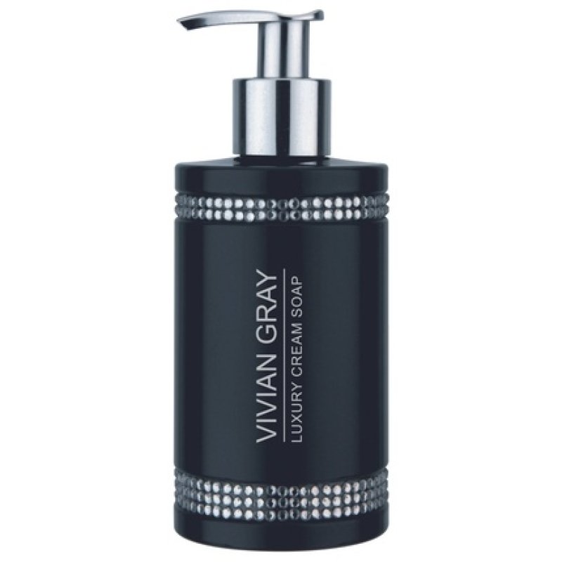 Vivian Gray 3215 'Crystals' Soap Dispenser With Cream Soap, Black 250 Ml 250