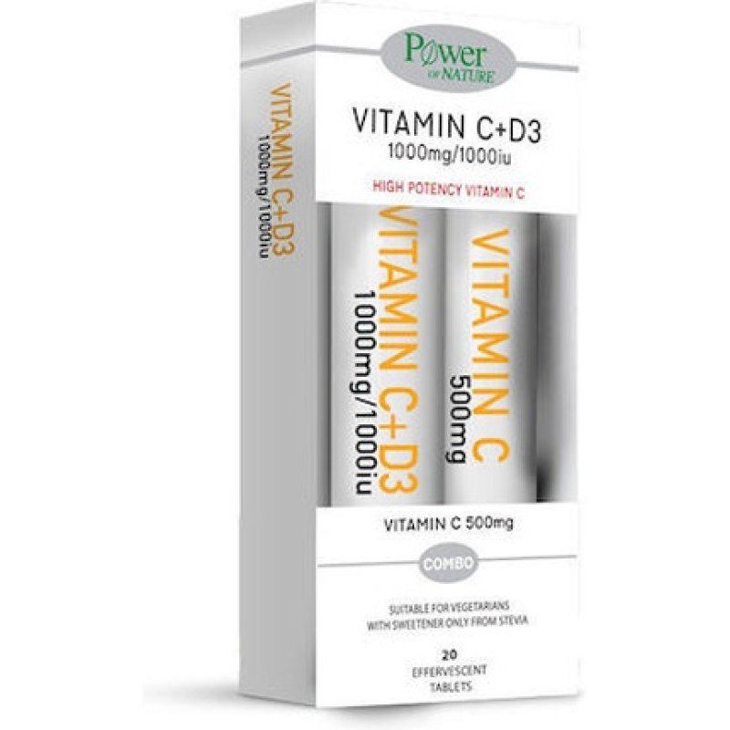 Power Health Power Of Nature Vitamin C 1000mg And D3 1000 Iu Effervescent Tablets