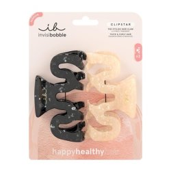Invisibobble Clipstar Eclipse 2 Piece Claw Clip Set - Large Claw Clips for Thick, Curly, Textured Hair Types - Strong