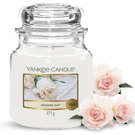 Yankee Candle Wedding Day Scented Candle Medium Jar - Burn Time: Up to 75 Hours