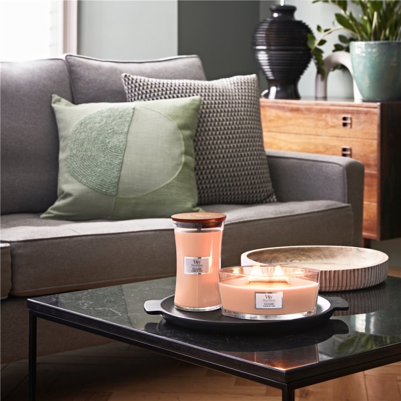 WoodWick Yuzu Blooms Ellipse bougie en cire Pêche 1 pièce(s)