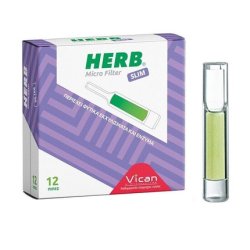 Vican Herb Micro Filter Absorbs Tar and Nicotine Slim 12 Filters