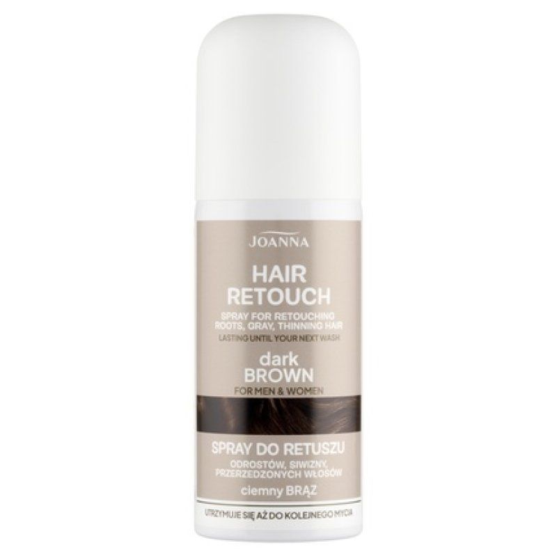 Joanna Hair Retouch Spray For Root Touch-Up Dark Brown 75ml