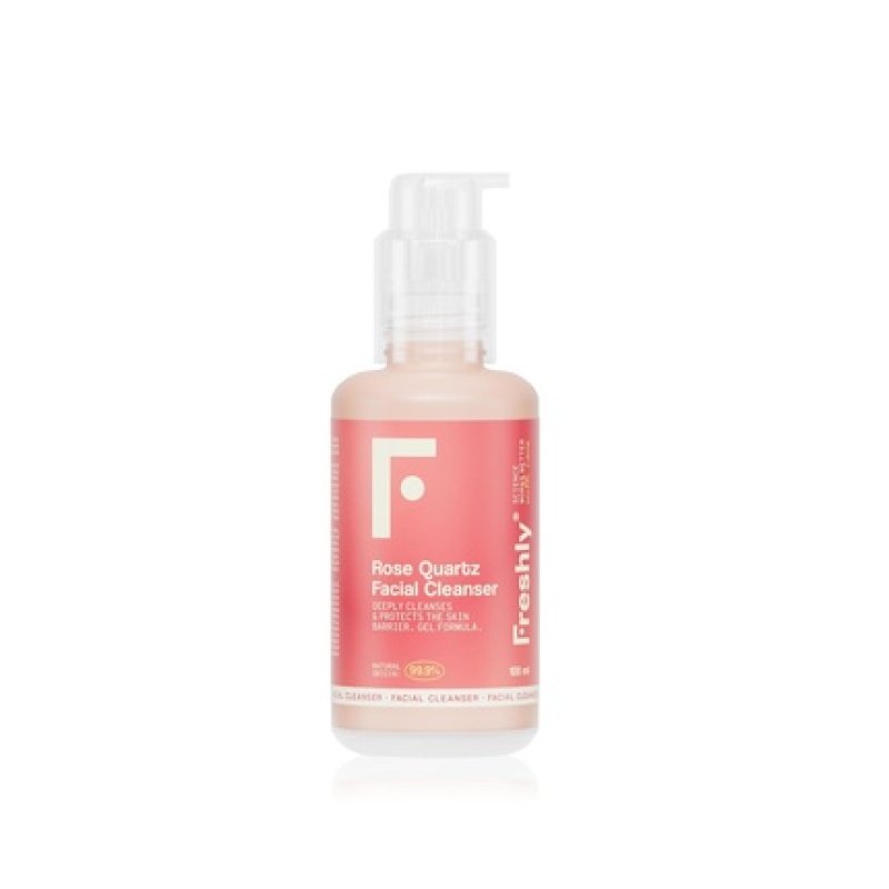 Freshly Cosmetics 99% Natural Face Cleanser Gel for Irritation-Free Cleansing Rose Quartz 100ml