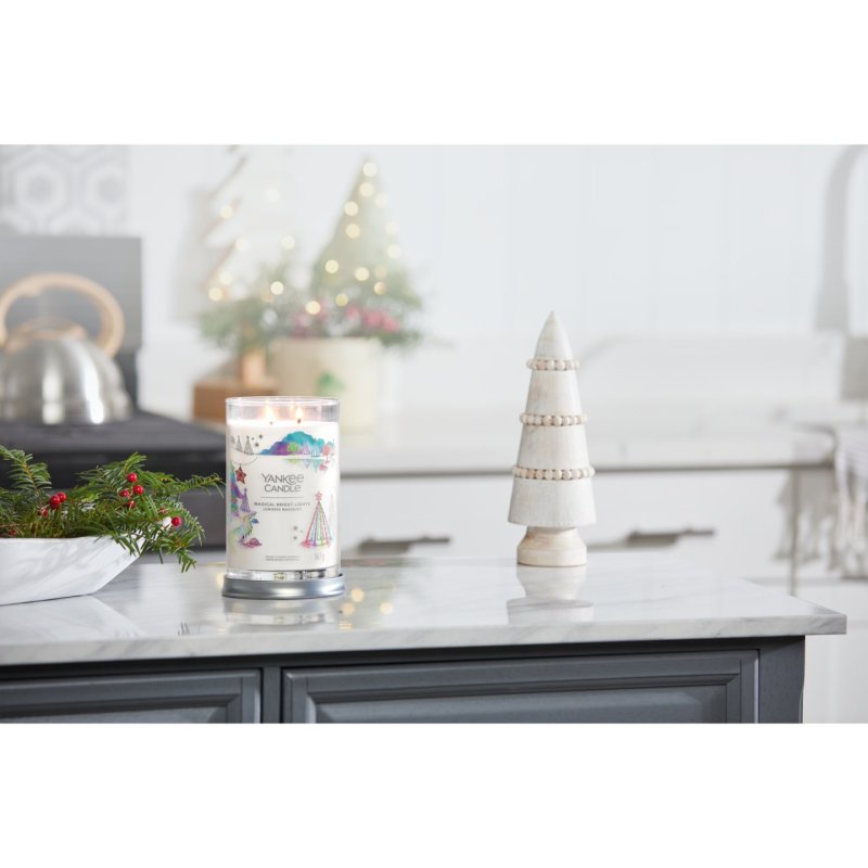 Yankee Candle Magical Bright Lights bougie en cire Rond Blanc 1 pièce(s)