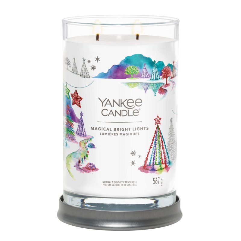Yankee Candle Magical Bright Lights bougie en cire Rond Blanc 1 pièce(s)