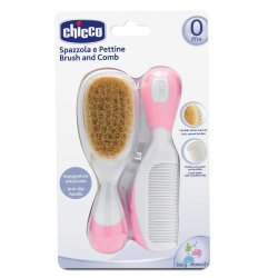 Chicco 00006569100000 hairbrush/comb Hair comb Pink, White 2 pc(s)