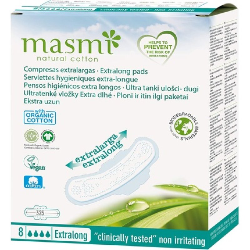 MASMI NATURAL COTTON Bio Ultra Extra Long Women's Pads 140g