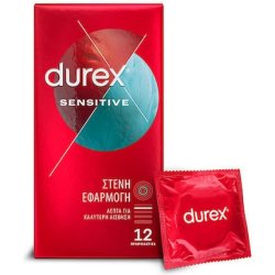 Durex Sensitive Condoms With Tight Fit - 12 Pieces