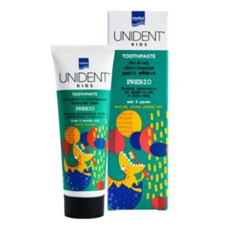 Unident Intermed Unident Kids Toothpaste Prebio - Fluoride-Free Peach Flavor, 50 Ml