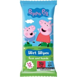 PEPPA PIG Moisturizing Wipes Truskawka 15szt