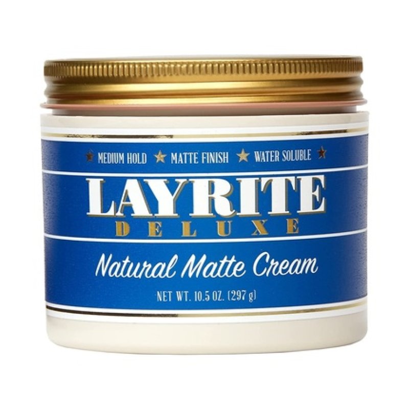 Layrite Natural Matte Cream 297g Medium Hold Water Soluble Matte Finish