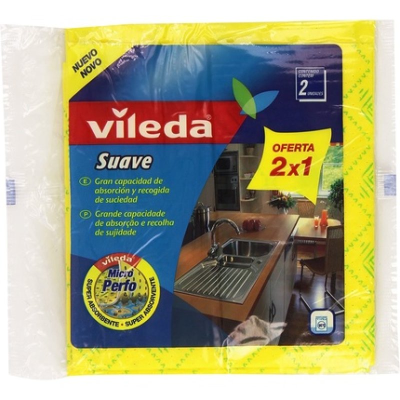 Vileda Soft Yellow Cleaning Cloth, 2 Cloths