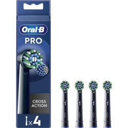 Oral-B Pro Cross Action Toothbrush Heads black 4 Counts