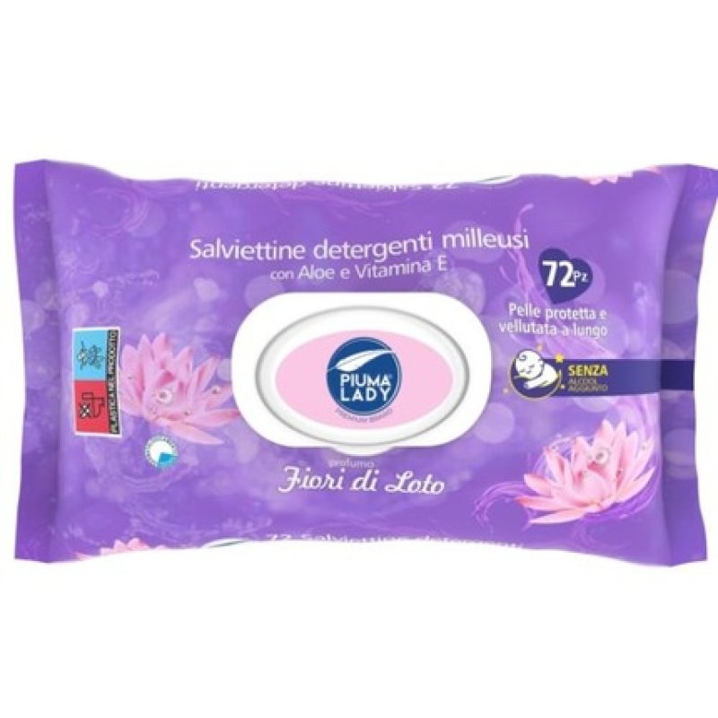 Piuma Lady Lotus Flower Multi-Purpose Cleaning Wipes 72 Count