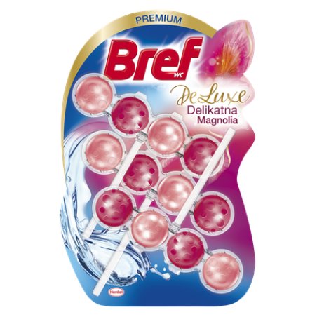 Henkel Bref Deluxe Toilet Hanging Freshener - Delicate Magnolia, 3x50g