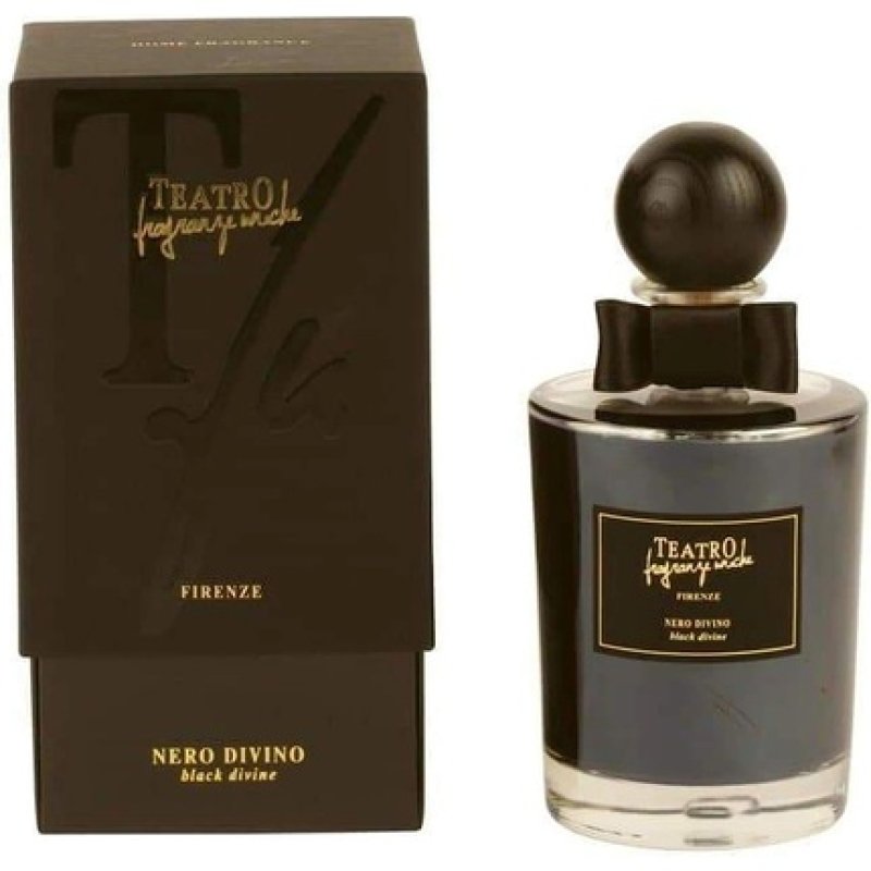 TEATRO FRAGRANZE UNICHE Firenze Nero Divino Home Fragrance 500ml with Sticks Made in Italy