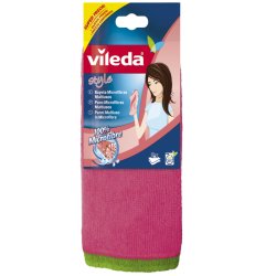 Vileda 151503 Chiffon de nettoyage Microfibre Vert, Rouge 2 pièce(s)