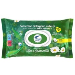 Piuma Lady Aloe and Chamomile Multi-Purpose Cleansing Wipes 72 Count