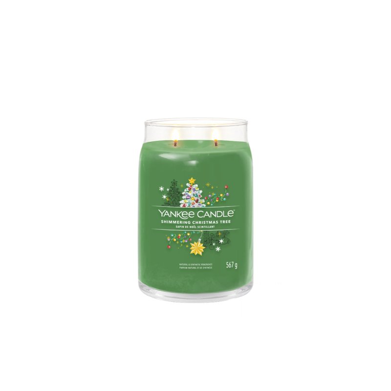 Yankee Candle Signature Twin Wick Shimmering Christmas Tree 567g Large