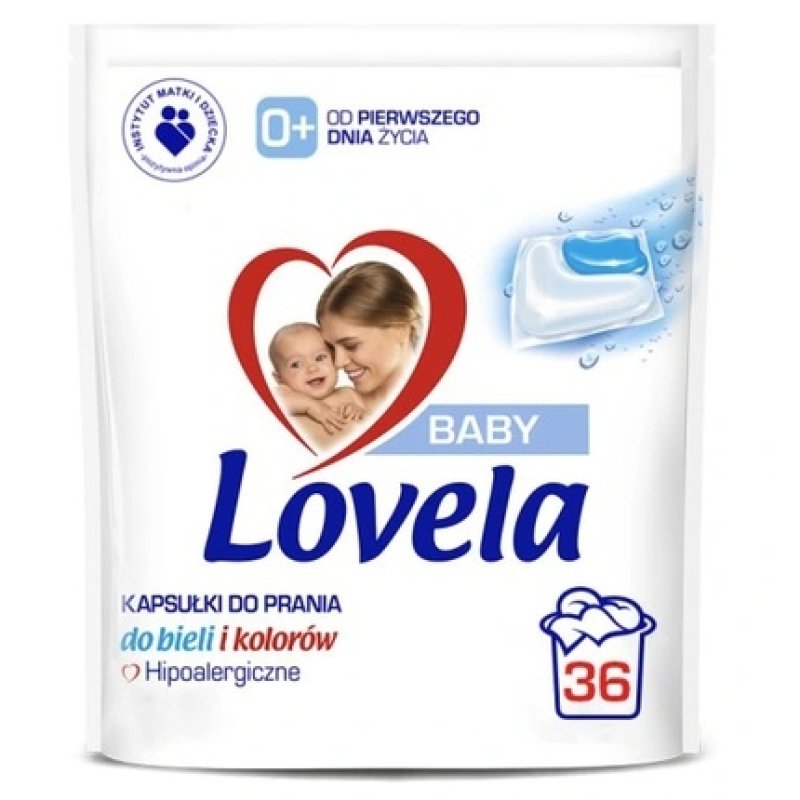 Lovela Baby Washing Capsules For Whites And Colours - 36 Pieces