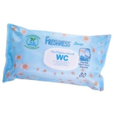 Freshness Wet Toilet Paper Wipes 80 Units Towel, Multi-Colour, Pack Of 80