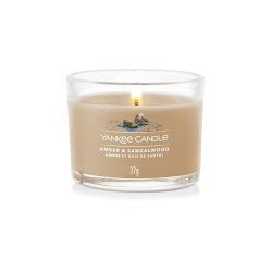 Yankee Candle Amber & Sandalwood bougie en cire Rond Ambre, Bois de santal Marron 1 pièce(s)