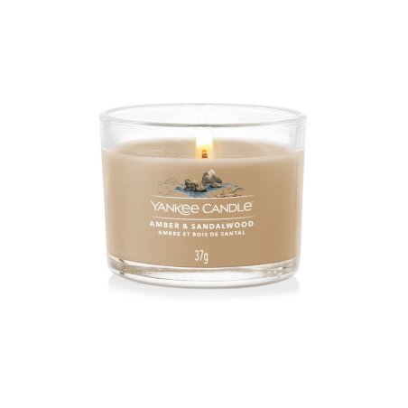 Yankee Candle Amber & Sandalwood wax candle Round Amber, Sandalwood Brown 1 pc(s)