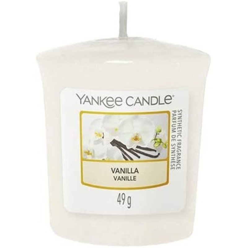 Yankee Candle 49g Vanilla Votive Sampler Candle Cream 4.6cm l x 4.6cm w x 4.8cm h