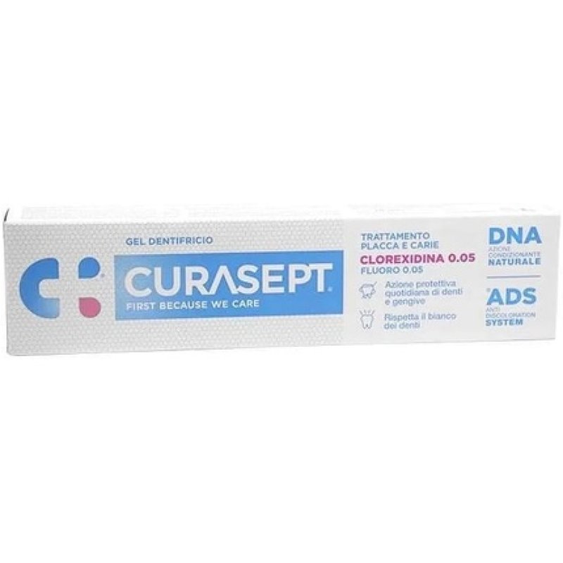 Curasept Chlorhexidine Gel Toothpaste 0.05 with ADS and Fluoride Plaque and Cavities 75ml