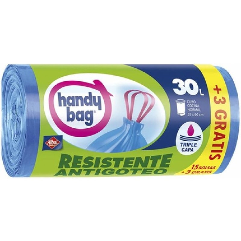 Albal Handy Bag Trash Bags 30L Leakproof - Pack of 18