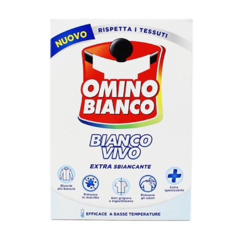 Omino Bianco Smacchiatore Tessuti Polvere 500 gr Extra Bian