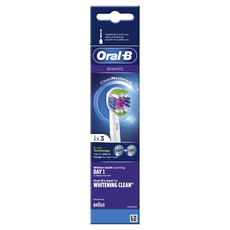 Oral-B 3D White 80338474 toothbrush head 3 pc(s)
