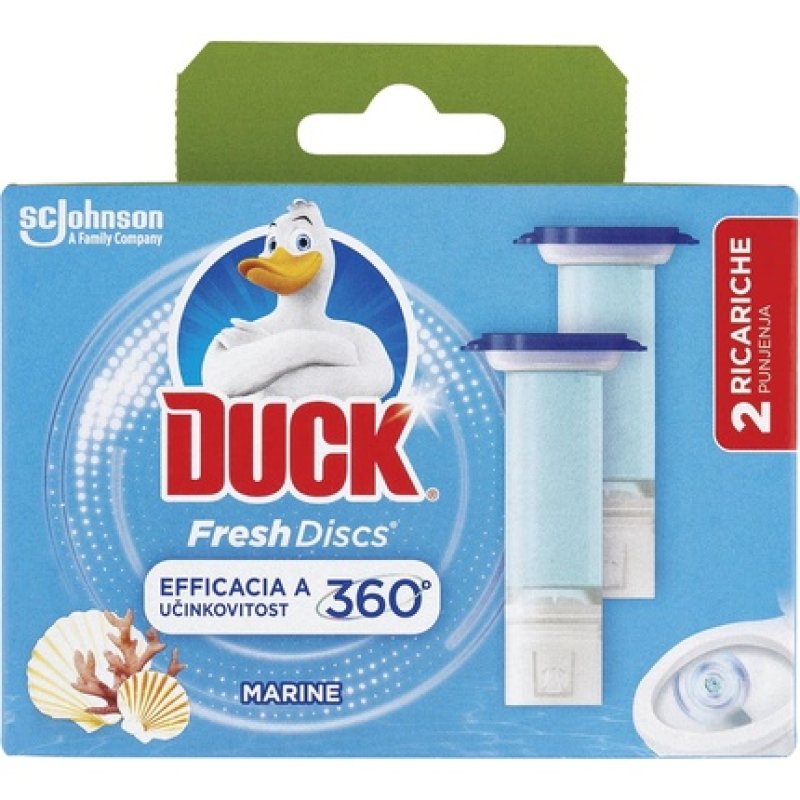 Duck Fresh Discs 12 WC Gel Pads with Ocean Scent - Pack of 2