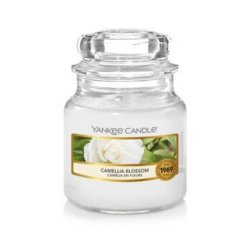 Yankee Candle Camellia Blossom Scented Candle - Small Jar - Up to 30 Hours Burn Time - Garden Hideaway Collection