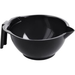 T4B LUSSONI Tinting Bowl with Measurement Color Mixing Bowl with Handle Graduated Professional Tinting Bowl Black 300ml