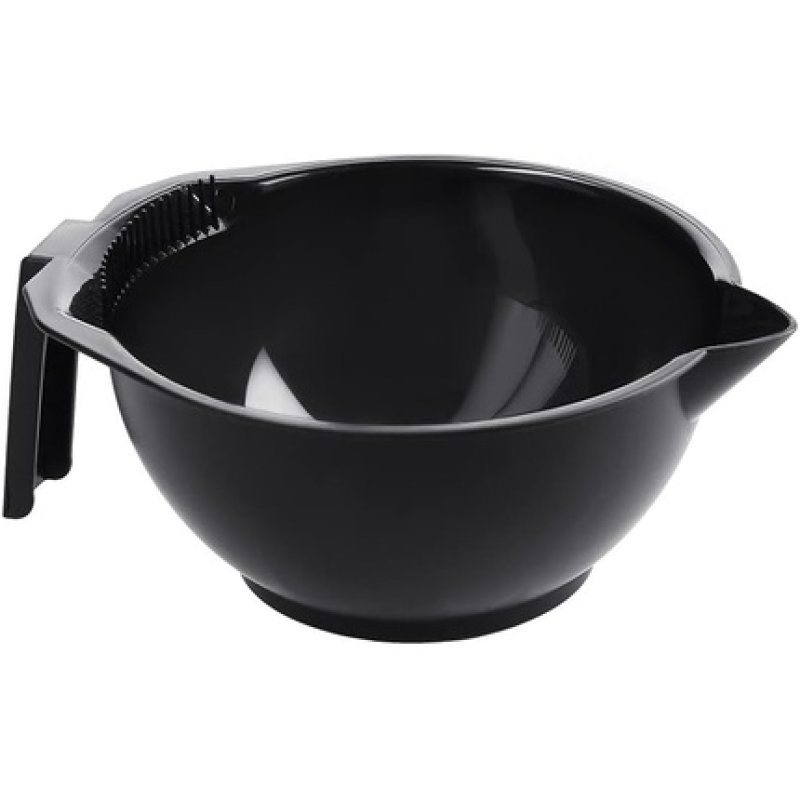 T4B LUSSONI Tinting Bowl with Measurement Color Mixing Bowl with Handle Graduated Professional Tinting Bowl Black 300ml