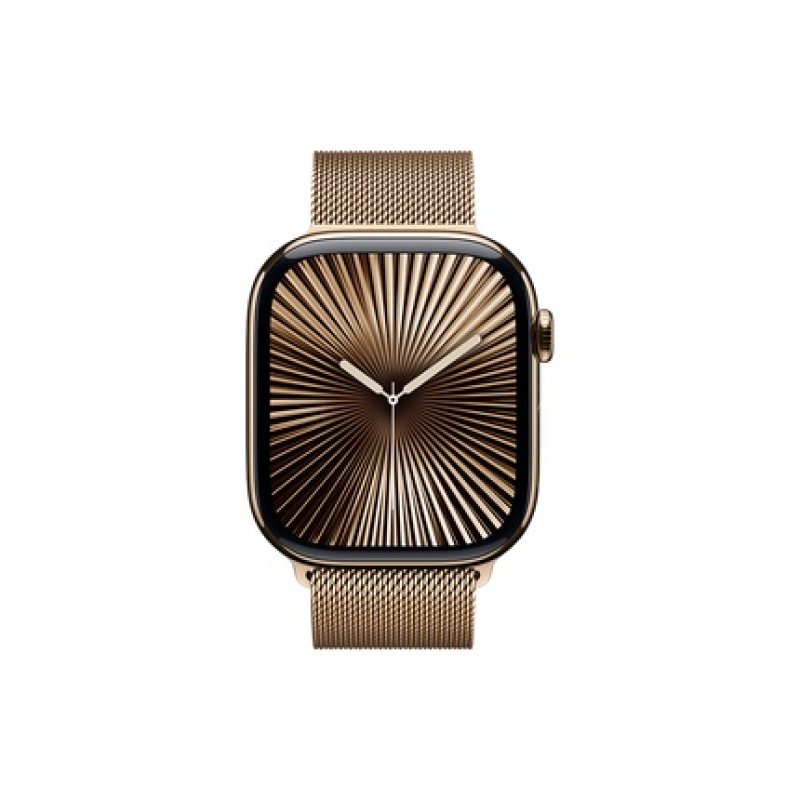 APPLE WATCH SERIES 10 GPS CEL 46MM GOLD TITANIUM CASE GOLD MIL