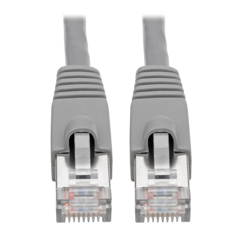 Tripp Lite N262-006-GY Cat6a 10G Snagless Shielded STP Ethernet Cable (RJ45 M/M), PoE, Gray, 6 ft. (1.83 m)