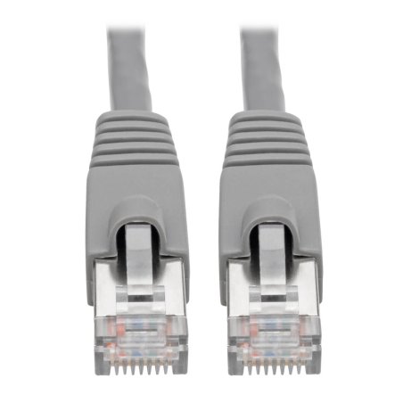 Tripp Lite N262-006-GY Cat6a 10G Snagless Shielded STP Ethernet Cable (RJ45 M/M), PoE, Gray, 6 ft. (1.83 m)
