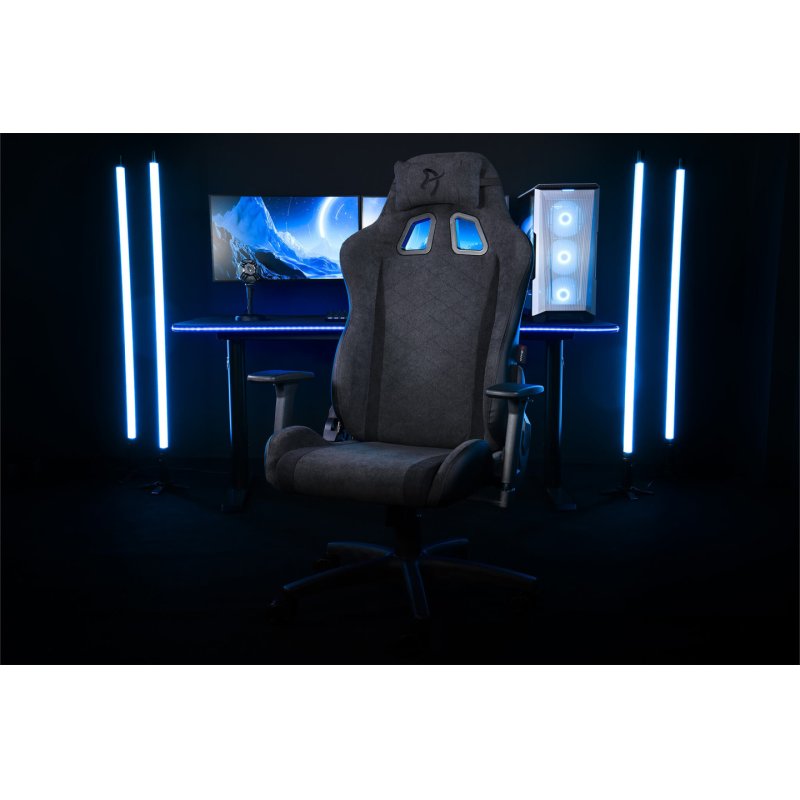 Arozzi Gaming Stuhl Avanti Dark grey SoftFabric Siège de jeu sur console Chaise avec assise rembourrée