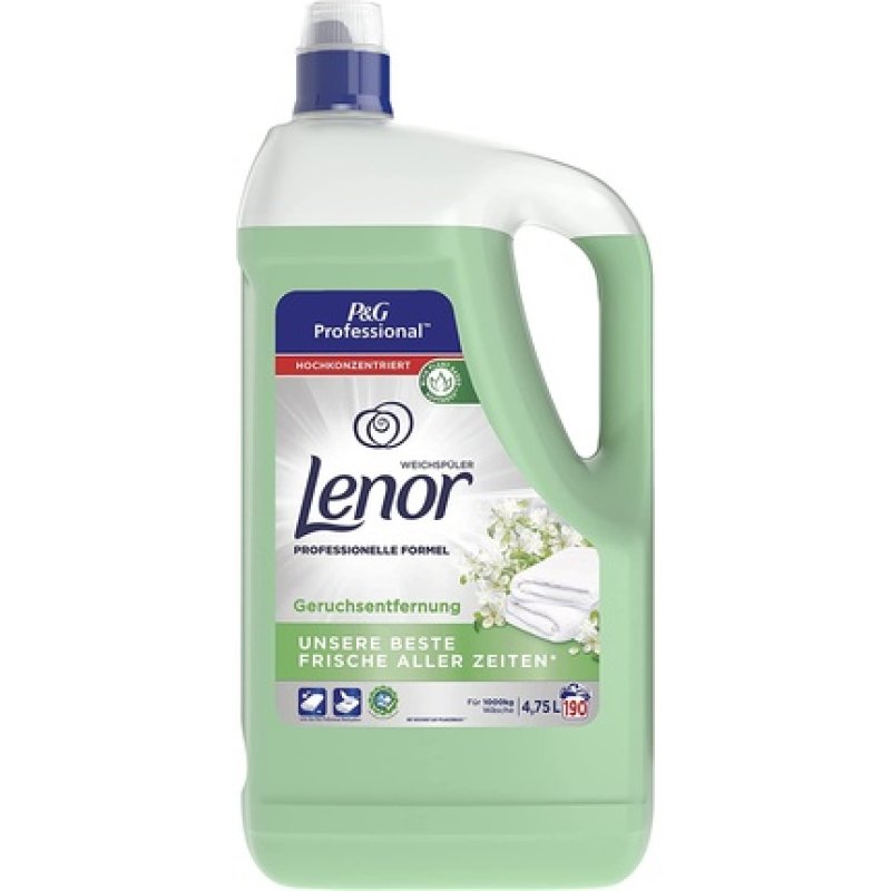 Lenor Professional Fabric Softener Odor Removal, 190 Wash Loads, 4.75l