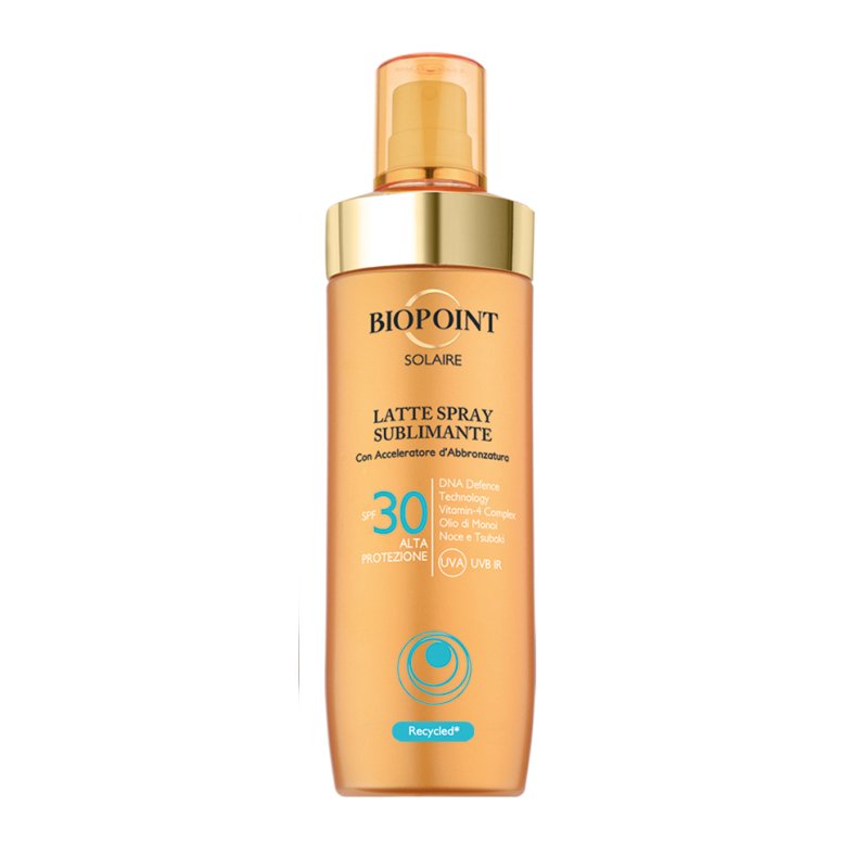 Biopoint Latte spray sublimante SPF30 Lait de protection solaire Corps 30