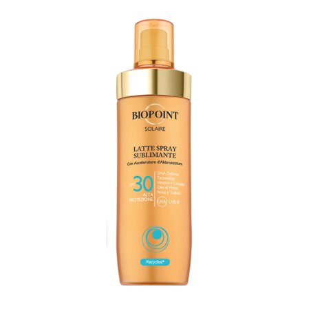 Biopoint Latte spray sublimante SPF30 Lait de protection solaire Corps 30