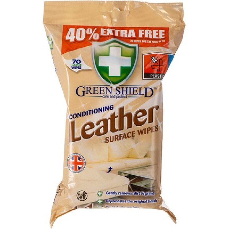 Greenshield Leather Wipes 40% Extra 70s