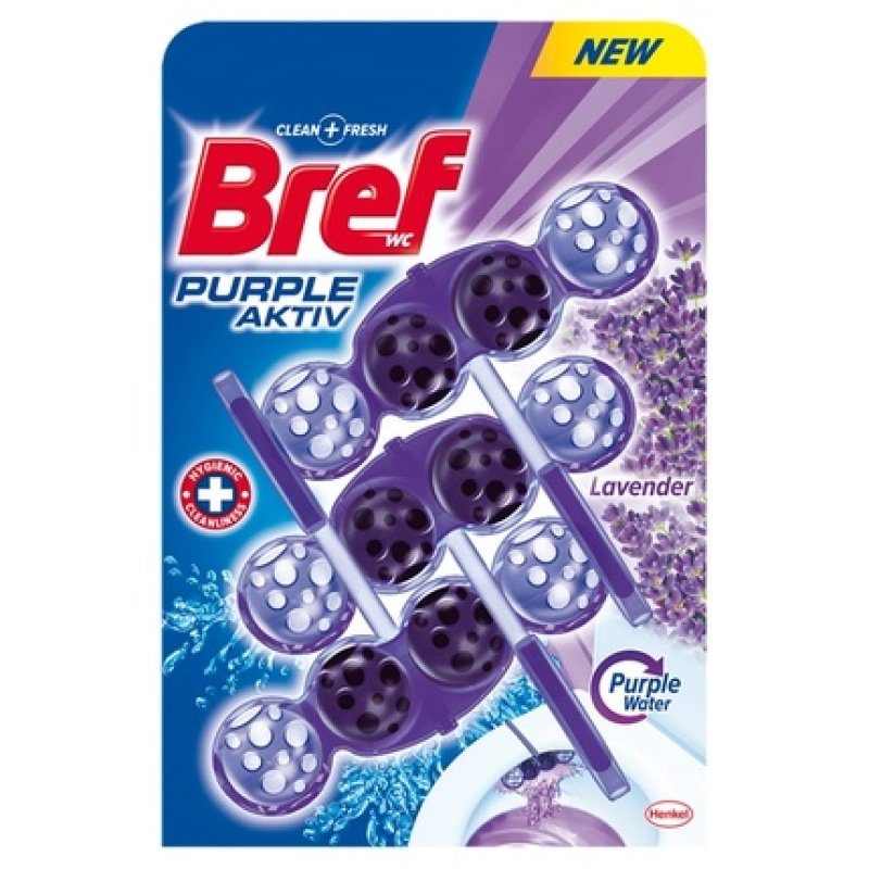 Henkel Bref Toilet Bowl Colorant 3x50g Blue Activ Lavender 9