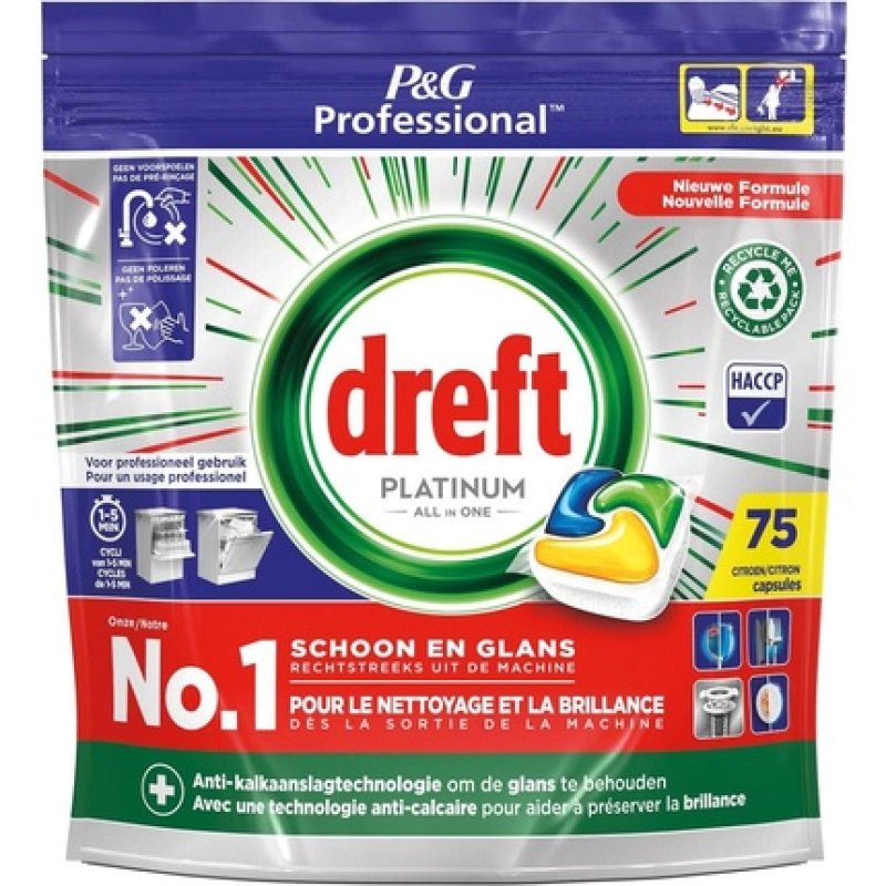 Dreft Platinum All-in-One Dishwasher Tablets Citrus