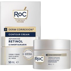 RoC Derm Correxion Contour Cream for Face Neck and Jawline Visible Face Lift Neck Firming Treatment 50ml