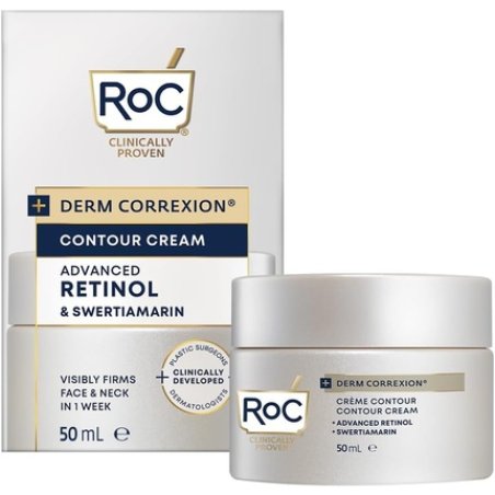 RoC Derm Correxion Contour Cream for Face Neck and Jawline Visible Face Lift Neck Firming Treatment 50ml