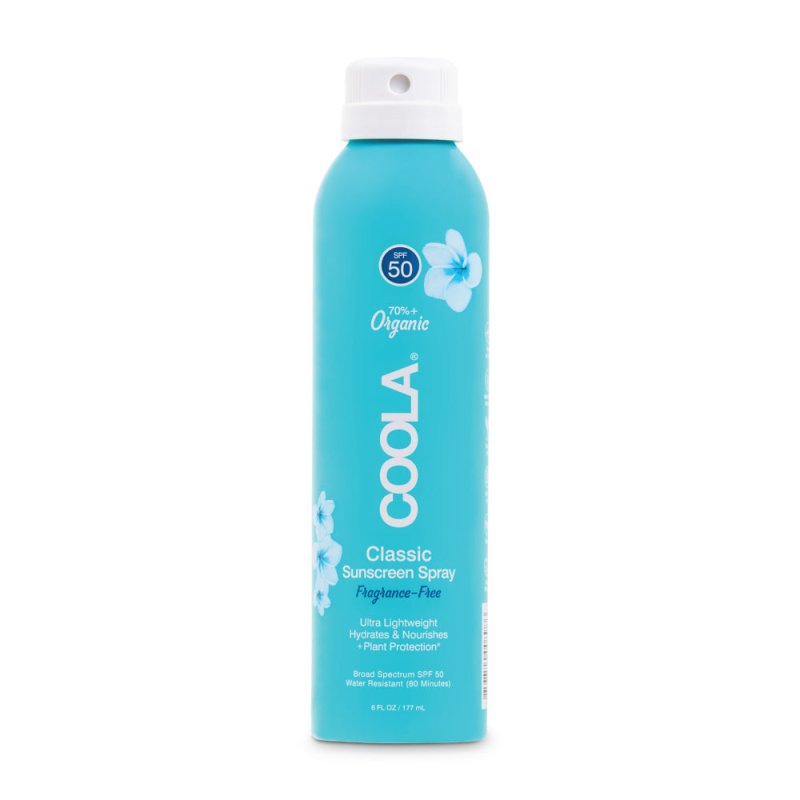 Coola LLC Classic Body Spray Fragrance-Free SPF 50, 177 ml Sunscreen spray Face & body Adults